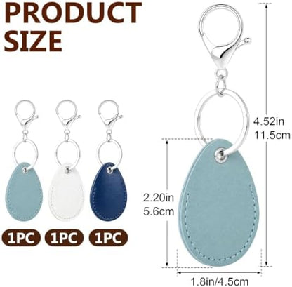PAGOW 2.3x1.8in Key Fob Holder, PU Leather RFID Key Case Protector - Image 2