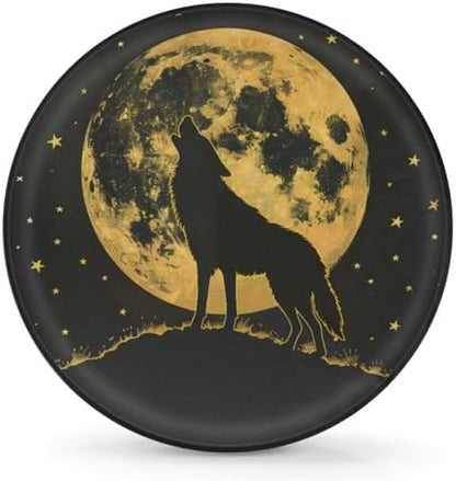 Spare Tire Cover for RV Trailer, Moon Wolf Tire Covers Universal Fit for Travel by Unknown