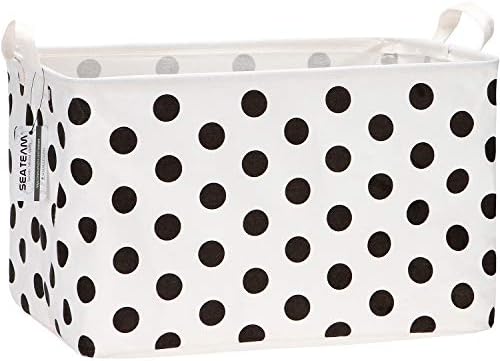Sea Team Large Rectangle Open-Top Canvas Storage Basket by SeaTeam