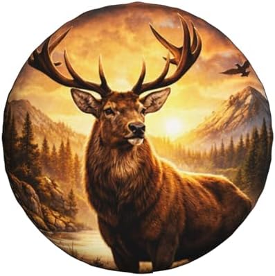 Deer Spare Tire Cover Weatherproof Wheel Protectors Universal Wheel Covers - Image 2