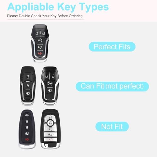 for Ford Key Fob Cover with Keychain - Image 3