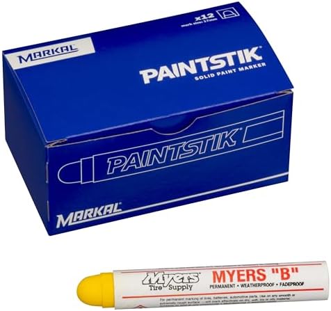 Myers B Paintstik Multi-Purpose Permanent Solid Paint Marker Yellow 12-Pack - Image 6