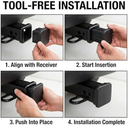 Trailer Hitch Cover, 2 Inch Rubber Heavy Duty Tow Receiver Tube Plug Cap - Image 5