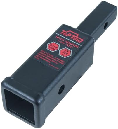 TOPTOW 64408 Trailer Hitch Receiver Adapter 1-1/4" to 2", Extender to 6-1/4" - Image 3