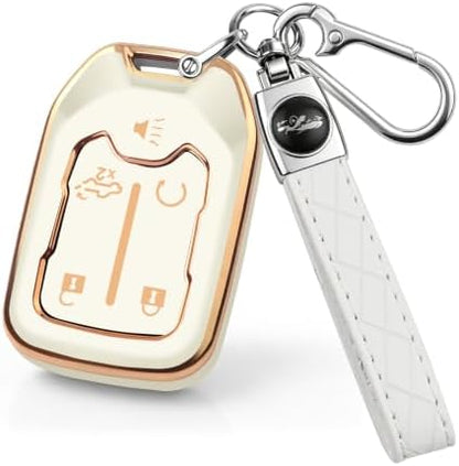 for GMC Key Fob Cover, 5 Buttons TPU Protection Case by CARKEYCOVERforKERHXLE