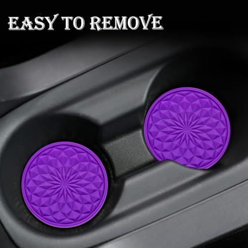 2 Pack Silicone Car Cup Holder Coaster – 2.75 Inch Non-Slip Drink Mat, - Image 6
