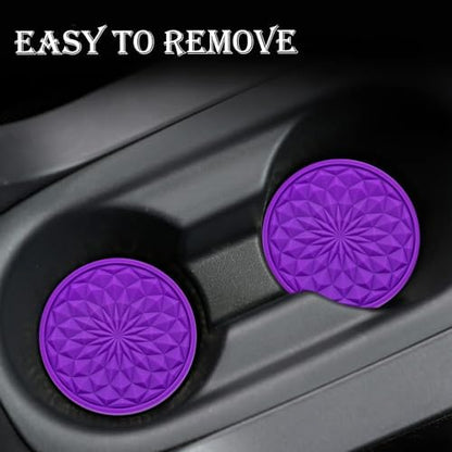 4 Pack Silicone Car Cup Holder Coaster – 2.75 Inch Non-Slip Drink Mat, - Image 5