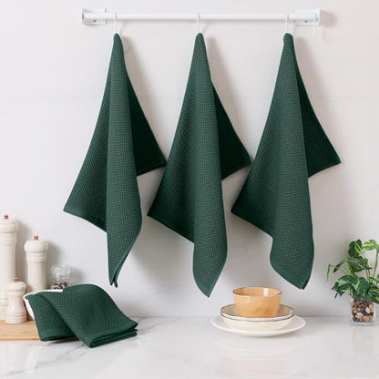 Homaxy 100% Cotton Oversized Waffle Weave Kitchen Towels 8-Pack - Image 6
