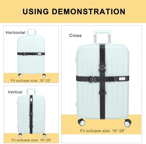Vigorport Luggage Straps for Suitcases TSA Approved Suitcase Belt - Image 6