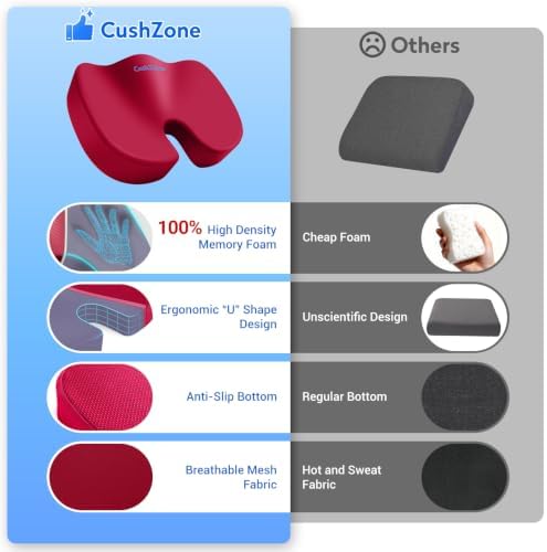 CushZone XXL Memory Foam Seat Cushion - Image 3