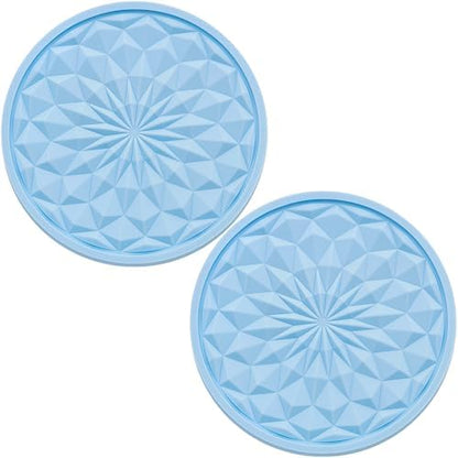 2 Pack Silicone Car Cup Holder Coaster – 2.75 Inch Non-Slip Drink Mat, by MEAJOO