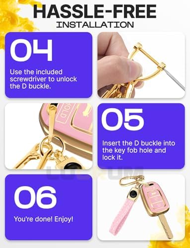 Lucrum Compatible with Honda Key Fob Cover & Leather Keychain - Image 7