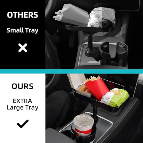 DYLEN Car Cup Holder Tray, 9.5”Detachable Car Food Tray Table - Image 4