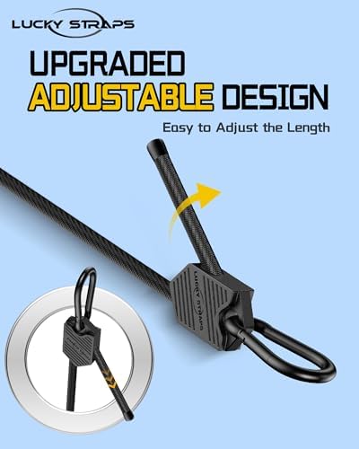 Lucky Straps 12" Black Adjustable Carabiner Bungee Cords - Image 3