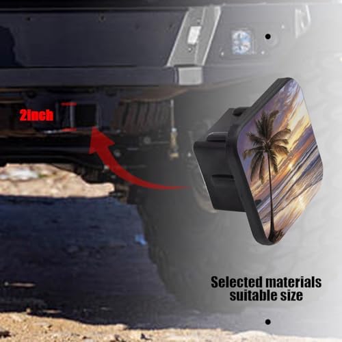 Hitch Cover Fits for 2-Inch Hitch, Palm Tree in an Oil - Image 6