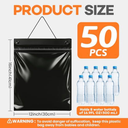 50 Count Hanging Car Trash Bags, Disposable Leak-proof Garbage Can - Image 2