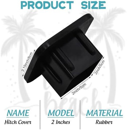Salty Little Beach Hitch Receiver Cover 2" Tropical Palm Trees Trailer Hitch - Image 2