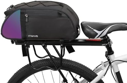MOSISO Bike Rack Bag with Dazzle Tail, Bicycle Rear Rack Trunk Bag - Image 2
