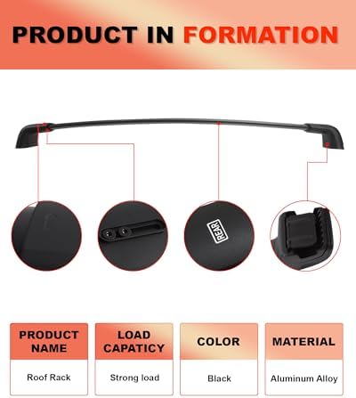 Upgraded 300LB Aluminum Roof Rack Cross Bars - Image 3