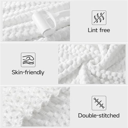 REDKISS White Microfiber Towels Set of 6-35x70 Inches Oversized Bath Sheets - Image 5