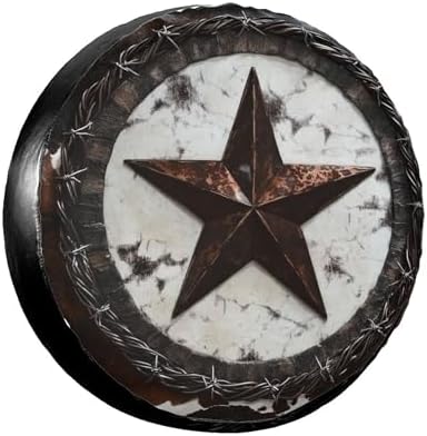 Western Texas Star Spare Tire Cover Wheel Protectors Weatherproof Sun by Gayruaicjz