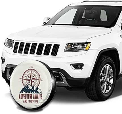 Adventure Awaits and I Must Go Spare Tire Cover Wheel Protectors Weatherproof - Image 4