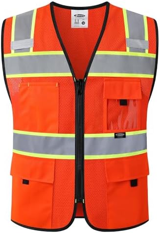 JKSafety Safety Vest for Men Women Hi Vis Relfective Vest by JKSafety