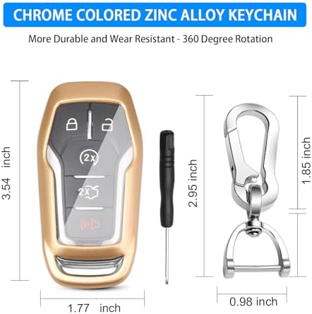 QBUC for Ford Key fob Cover, 4/5 Buttons Smart Key - Image 3