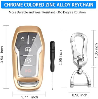 QBUC for Ford Key fob Cover, 4/5 Buttons Smart Key - Image 3