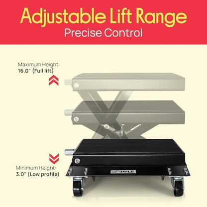 Pyle Motorcycle Lift, Scissor Jack, Heavy Duty Steel, 1100 lbs Capacity - Image 5
