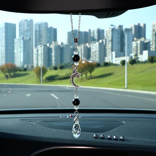 Car Rear View Mirror Accessories, Witchy Car Hanging Ornament, Moon&Star - Image 2