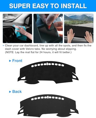 CARTIST Dashboard Cover Mat for 2016-2021 Honda Civic Coupe Sedan/Hatchback - Image 5