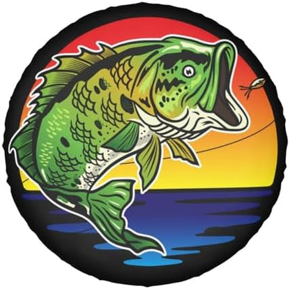 Bass Fish Fishing Spare Tire Cover Fisher Tire Wheel Covers Waterproof - Image 7
