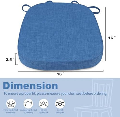 BUYUE Thickened 2.5" Dining Chair Cushions Set of 6, U-Shape High Density Foam - Image 3