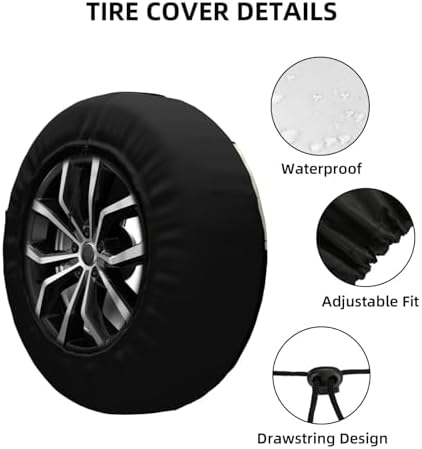 Funny Chicken Bro Spare Tire Cover Waterproof Wheel Cover 15 Inch Universal Fit - Image 5