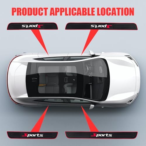 4PCS Car Door Sill Protector, Car Door Edge Guards, Anti-Scratch Rubber Auto - Image 6