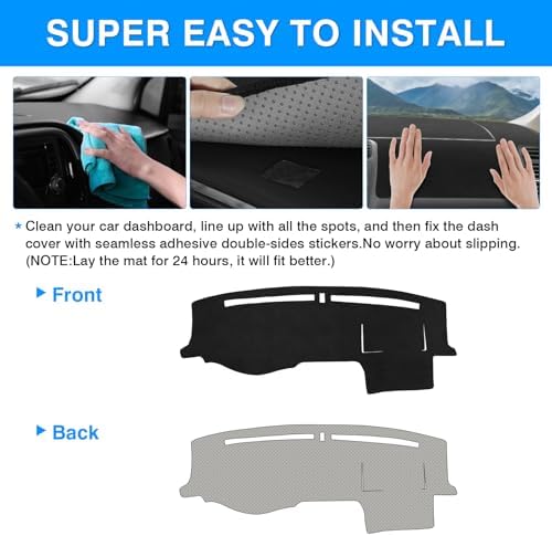 Autorder Dashboard Cover Mat for Honda Civic 2001-2005 Accessories Dash Cover - Image 5