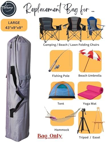 43"x9"x9" Replacement Bag for Folding Camping Chair, Camp Chairs, Yoga Mat - Image 5