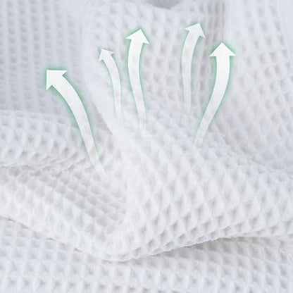 Microfiber Waffle Face Towels, 2 Pieces, Fast Drying, Lint Free 430 GSM - Image 2