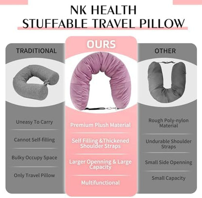Stuffable Neck Pillow for Travel, Packable Neck Pillow - Image 6