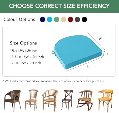 Outdoor Chair Cushions Set of 2: Waterproof & Fade Resistant Patio Furniture - Image 6