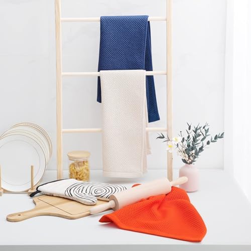 Homaxy 100% Cotton Waffle Weave Kitchen Dish Towels 8-Pack - Image 6