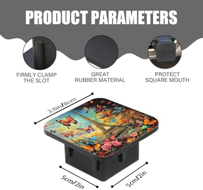 Hitch Cover Fits for 2-Inch Hitch, Eiffel Tower in Landscape - Image 3