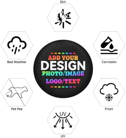 Custom Spare Tire Cover Design Your Photo Text Business Logo 15 Inch - Image 5