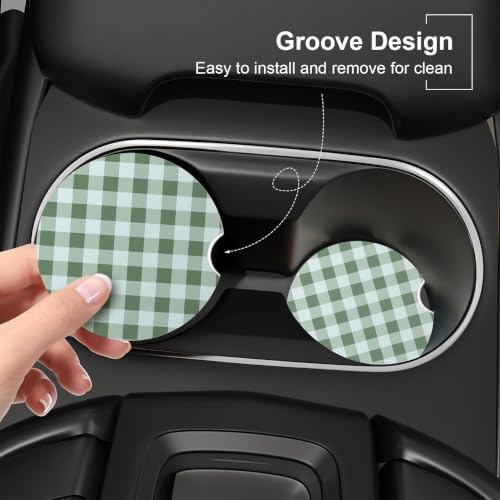 Ceramic Car Coasters – Absorbent Car Cup Holder Coaster Set - Image 5