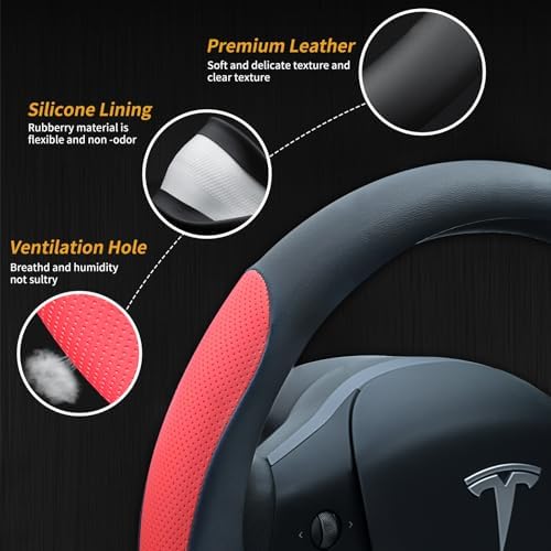 Uxcer Nappa Leather Steering Wheel Cover Compatible - Image 5