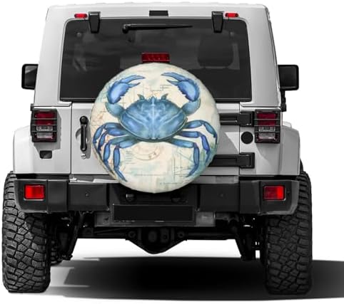 Delerain Vintage Crab Spare Tire Cover Wheel Protectors Sun Protector Waterproof - Image 2