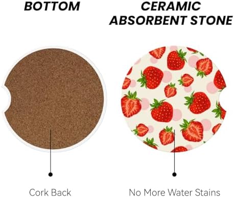 Strawberry Car Coasters for Cup Holder - Image 2