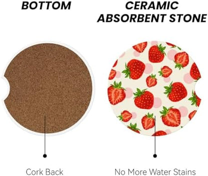 Strawberry Car Coasters for Cup Holder - Image 2
