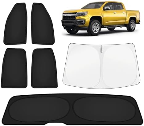 KUST Car Window Shades for Chevy Colorado 2015-2022 Windshield Sun Shade Side by KUST